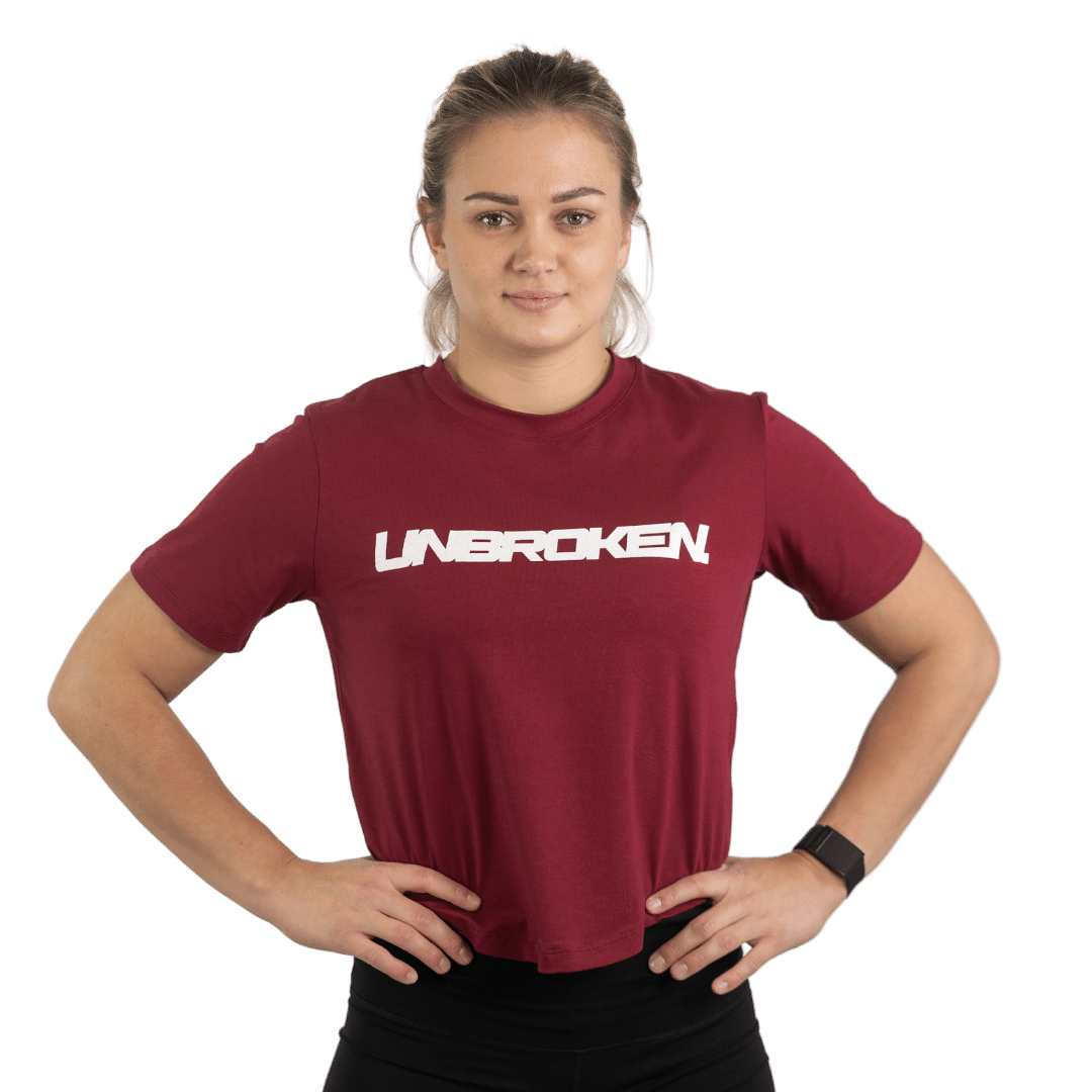 Lift Heavy Unbroken Rounded Cropped TShirt wodstore
