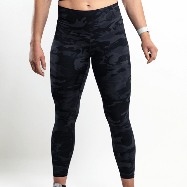 Lift Heavy High Waisted Training Leggings Black Camo Edition