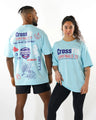 CrossFit® Smurf Patchwork - French Throwdown Unisex Oversized T-Shirt - wodstore