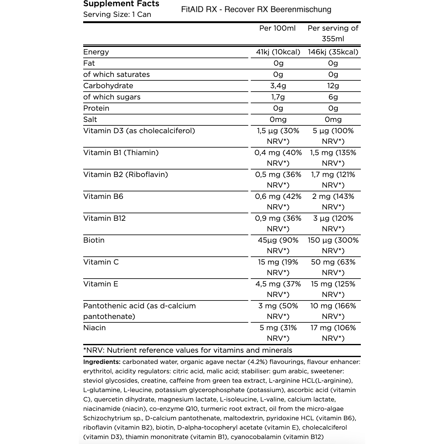 FitAID Recover Drink - wodstore