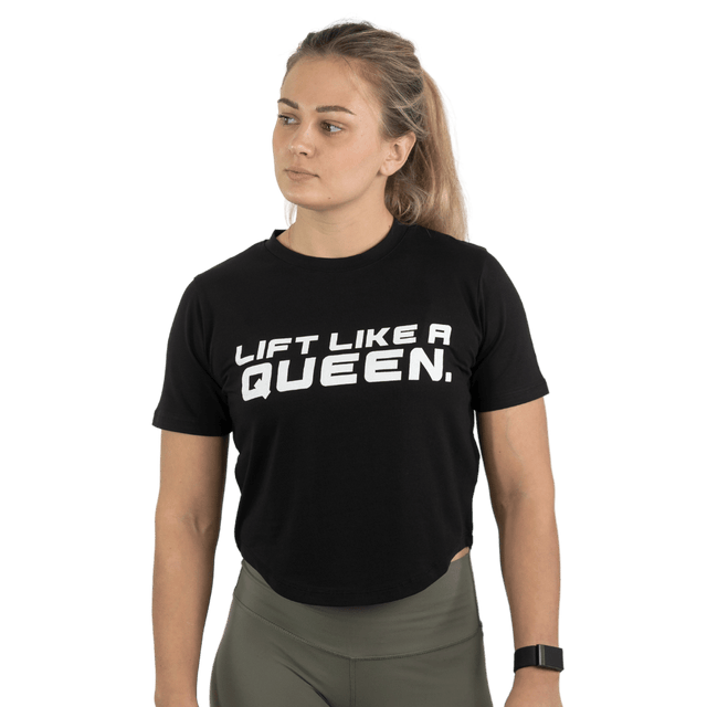 Lift Heavy Lift Like A Queen Rounded Cropped T-Shirt - wodstore